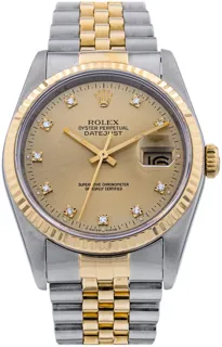 Rolex Datejust 36 16233 Yellow gold and Stainless steel Champagne