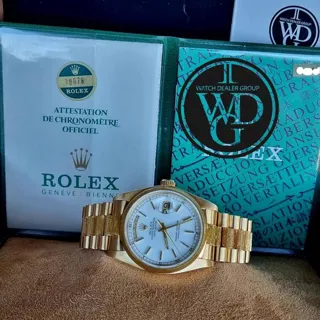 Rolex Day-Date 18078 36mm Yellow gold Champagne