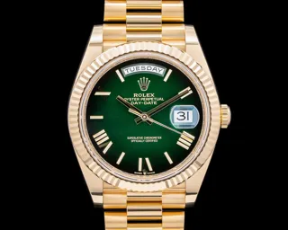 Rolex Day-Date 228238 40mm Yellow gold gradient green