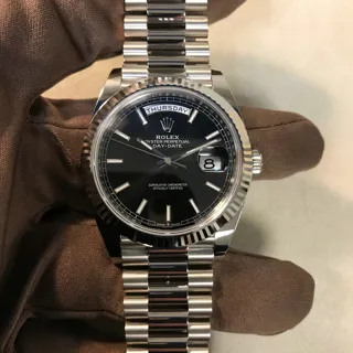 Rolex Day-Date 228239-0004 White gold Black