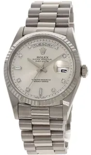 Rolex Day-Date 36 18239A (DAY-DATE  (UP TO 2000)) 36mm White gold Silver