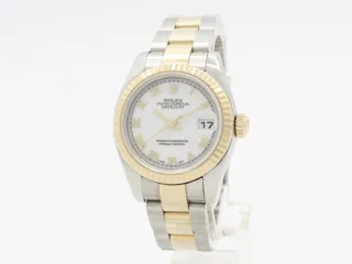 Rolex Oyster Perpetual "Datejust" 179173 Stainless steel and 18k yellow gold White