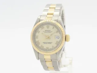 Rolex Oyster Perpetual "Datejust" 69173 Stainless steel and 18k yellow gold Cream