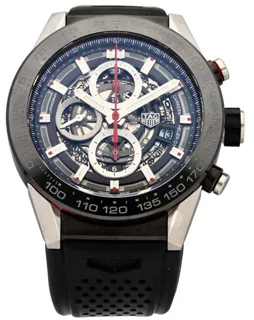 TAG Heuer Carrera Calibre HEUER 01 CAR2A1Z-0 45mm Stainless steel Skeletonized