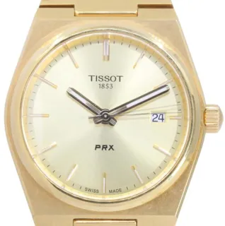 Tissot PRX T137.210.33.021.00 35mm Yellow gold and Stainless steel Champagne