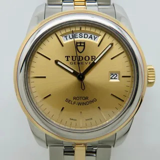 Tudor Glamour Date-Day 56003 39mm Stainless steel Golden