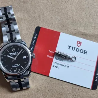 Tudor Glamour Date 55010N-0002 36mm Stainless steel Black