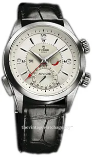 Tudor Heritage Advisor 79620T-LEATHER 42mm brushed/polished steel Silver