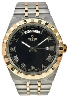 Tudor Royal M28603 41mm Yellow gold and Stainless steel Black