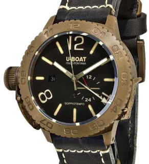 U-Boat Dual Time 9008 46mm Bronze Brown