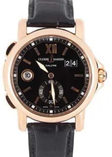 Ulysse Nardin Dual Time 246-55 42mm Rose gold Black