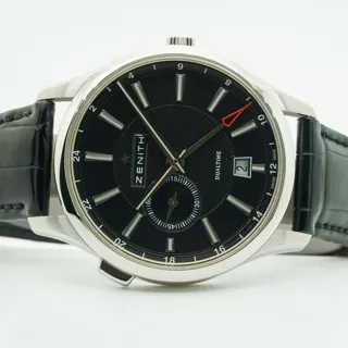 Zenith Elite Dual Time 03.2130.682/22.C493 40mm Stainless steel Black