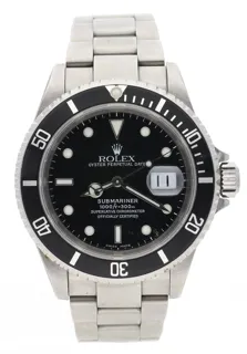 Rolex Oyster Perpetual Date "Submariner" 16610 40mm Stainless steel Black