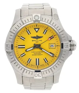 Breitling Avenger A17319 44mm Stainless steel Yellow