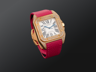 Cartier Santos 100 2879 18k yellow gold White