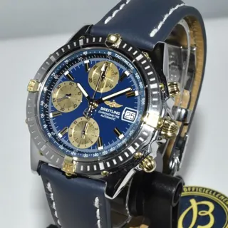 Breitling Chronomat B13352 39mm Yellow gold and Stainless steel Blue