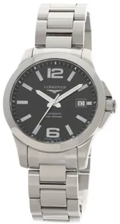 Longines Conquest L3.676.4 39mm Stainless steel Black