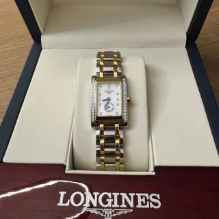 Longines DolceVita L5.155.5.09.7 20mm Yellow gold and Stainless steel White