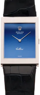 Rolex Cellini 4027 24mm White gold Blue