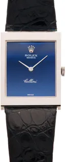 Rolex Cellini 4014 22.5mm White gold Blue