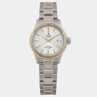 Tudor Style 28mm Yellow gold Silver