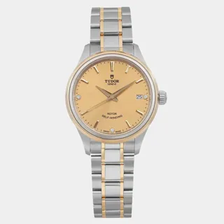 Tudor Style 34mm Stainless steel Champagne