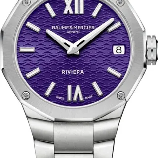 Baume & Mercier Riviera M0A10728 33mm Stainless steel Purple