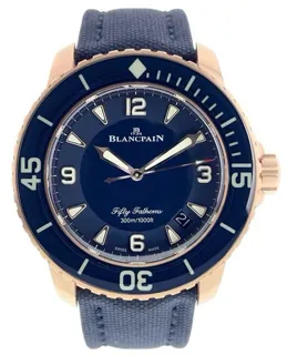 Blancpain Fifty Fathoms 5015A-3630-63B 45mm Red gold Black