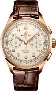 Breitling Premier B09 RB0930371G1P1 40mm Red gold Silver