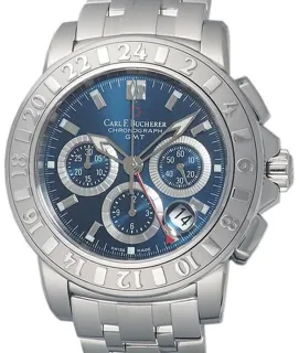 Carl F. Bucherer Patravi GMT 00.10618.08.53.21 42mm Stainless steel Blue