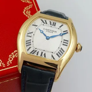 Cartier Tortue 2496C 34mm Yellow gold Silver