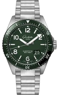 Glashütte SeaQ Panoramadatum 1-36-13-07-83-70 42.5mm Stainless steel Green