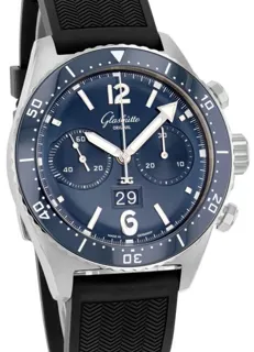 Glashütte SeaQ Chronograph 1-37-23-02-81-06 43mm Ceramic and Stainless steel Blue