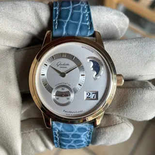 Glashütte PanoMaticLunar 90-02-01-01-04 39mm Rose gold Silver