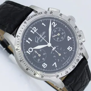 Glashütte Senator Navigator Chronograph 39-30 39mm Stainless steel Black