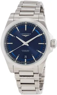 Longines Conquest L3.720.4.92.6 38mm Brushed/polished steel Blue