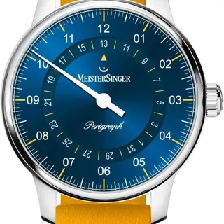 MeisterSinger Perigraph S-BM1118 38mm Stainless steel Blue