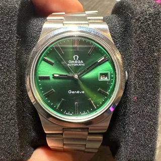 Omega Genève 166.0173 36mm Stainless steel Green