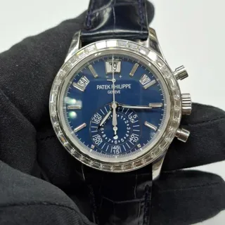 Patek Philippe Annual Calendar Chronograph 5961P-001 40.5mm Platinum Blue