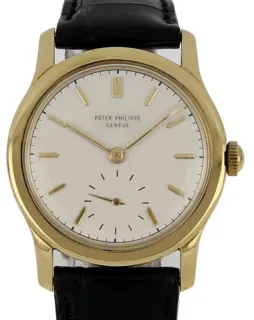 Patek Philippe Calatrava 2449 35mm Yellow gold Silver