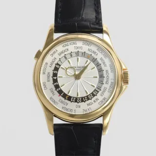 Patek Philippe World Time 5130J-001 39.5mm Rose gold Silver