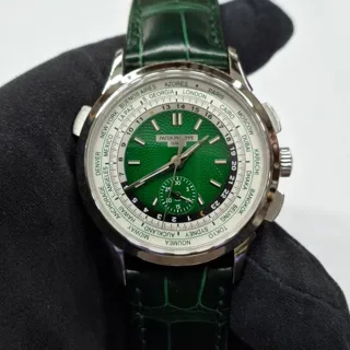 Patek Philippe World Time Chronograph 5930P White gold Green