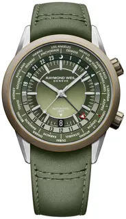 Raymond Weil Freelancer 40.5mm Stainless steel green