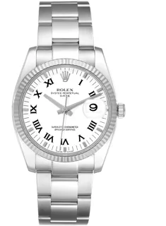 Rolex Date 34 115234 Stainless steel White