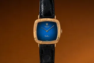 Rolex Cellini 4084/8 30mm Yellow gold Blue