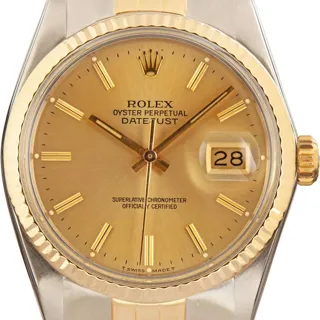 Rolex Datejust 16013 Stainless steel and 18k yellow gold Champagne