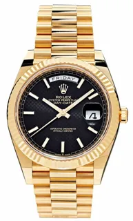 Rolex Day-Date 40 Yellow gold Black