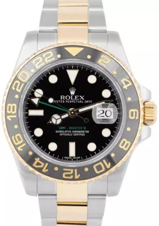 Rolex GMT-Master II 116713 Yellow gold and Stainless steel Black