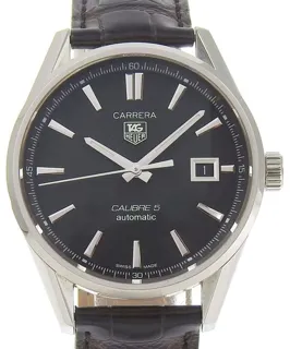 TAG Heuer Carrera Calibre 5 WAR211A 2 39mm Stainless steel Black