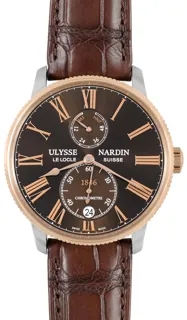 Ulysse Nardin Marine Torpilleur 1183-310LE/45-IND 42mm Rose gold and Stainless steel Brown